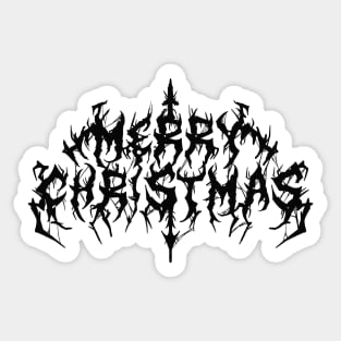 Black Metal Christmas Sticker